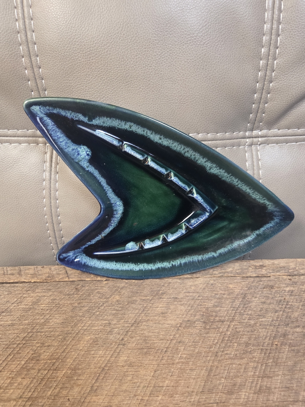 Vintage Ceramic Arrowhead Art Dish Ash Tray 70's Retro ~ Bin 1E